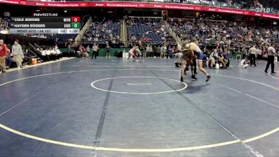 4A 157 lbs Champ. Round 1 - Hayden Rogers, Grimsley Senior High School vs Cole Jenkins, Wake Forest