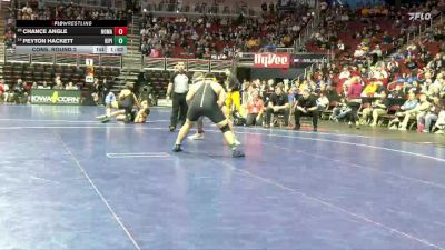 1A-215 lbs Cons. Round 2 - Peyton Hackett, Kingsley-Pierson vs Chance Angle, North Mahaska