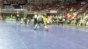1A-215 lbs Cons. Round 2 - Peyton Hackett, Kingsley-Pierson vs Chance Angle, North Mahaska
