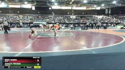 152 lbs Quarterfinal - Roxy Sheen, Buhl vs Dakota Frogge, Wasatch