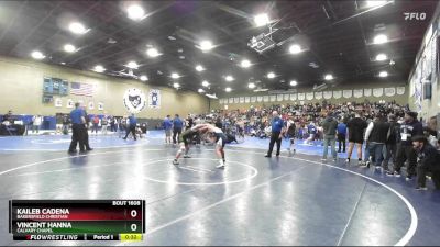 150 lbs Cons. Semi - Kaileb Cadena, Bakersfield Christian vs Vincent Hanna, Calvary Chapel