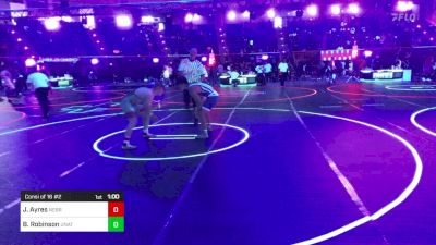 157 lbs Consi Of 16 #2 - Jaxon Ayres, Nebraska Wrestling Training Center vs Braxton Robinson, Unattached