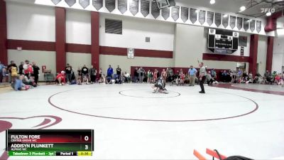 92-97 lbs Semifinal - Fulton Fore, Center Grove WC vs Addisyn Plunkett, Alphas WC