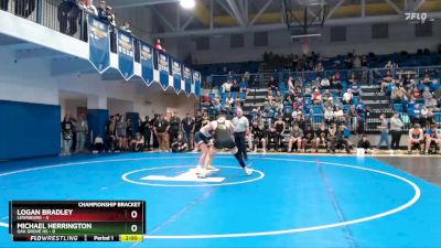 138 lbs Quarterfinals (8 Team) - Michael Herrington, Oak Grove HS vs Logan Bradley, Lewisburg