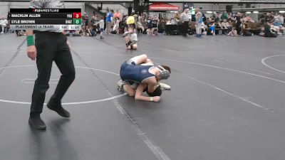 76 lbs Placement (4 Team) - Lyle Brown, 84 Athletes vs Macklin Allen, PA Gold