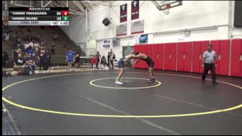 165 lbs Cons. Semi - Turner Yanagisawa, Rio Hondo College vs Damien Valdez, Lemoore College