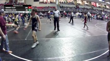 95 lbs Cons. Round 2 - Emmett Clay, Little Hammers Wrestling Club vs Michael Mata, Sidney Wrestling Club