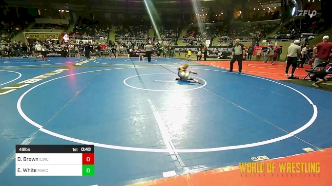 49 lbs Consi Of 16 #1 - Dawson Brown, Indian Creek Wrestling Club vs ...