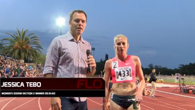 Jessica Tebo runs first race in a year after injury and wins 5k