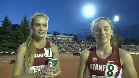 Vanessa Fraser and Elise Cranny after teamwork 5K