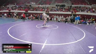 150 lbs 2nd Wrestleback And Semi-finals(16 Team) - Isaiah Mattull, Comal Pieper vs Ethan Bates, Lucas Lovejoy