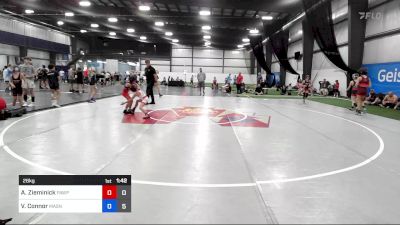 26 kg Quarterfinal - Allie Zieminick, PA West Pink vs Vaira Connor, Mat Assassins Girls