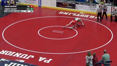 117 lbs Consi Of 32 #2 - Reese Hoover, Trinity vs Emmitt Savary, Palmyra