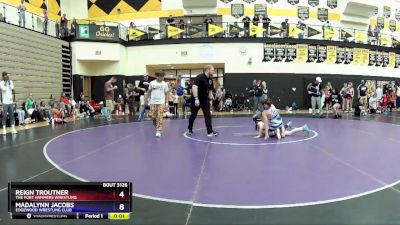80-90 lbs Round 3 - Reign Troutner, The Fort Hammers Wrestling vs Madalynn Jacobs, Edgewood Wrestling Club