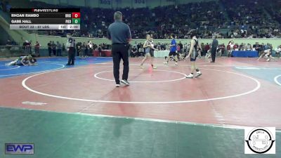 87 lbs Round Of 32 - Rhoan Rambo, Bristow vs Gabe Hall, Piedmont