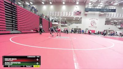 150 lbs Cons. Round 2 - Evan Hemmeter, Springboro vs Oscar Baca, Crown Point