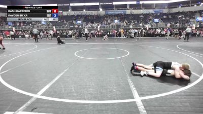 80 lbs 3rd Place - Kash Harrison, Wave Wrestling Club vs Kayden Sicka, Southern Illinois Bulldogs