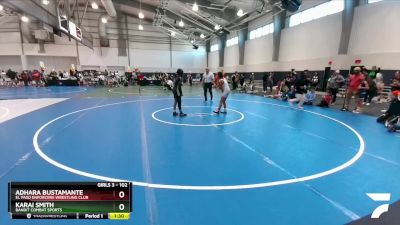 102 lbs Semifinal - Karai Smith, Bandit Combat Sports vs Adhara Bustamante, El Paso Enforcers Wrestling Club