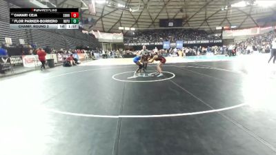 Girls 4A 140 lbs Champ. Round 2 - Danari Ceja, Sunnyside (Girls) vs Flor Parker-Borrero, Rogers (Puyallup) (Girls)