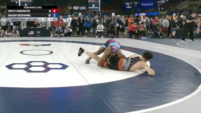 157 lbs Cons. Rd Of 128 - Onyx Kunsaitis, Idaho vs Isaiah McDaniel, Connecticut