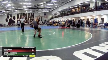 133 Freshman/Soph Quarterfinal - Kyien Jackson, Averett University vs Ali Jaber, Adrian