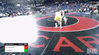 4A 182 lbs Cons. Round 2 - Josh Henning, Hanford vs Gabe Porter, Woodinville