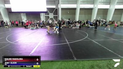 115 lbs Cons. Round 2 - Kailike Madolora, NV vs Zoey Olson, WA