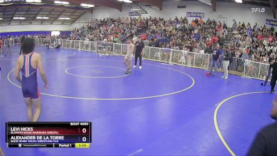 157 lbs Champ. Round 2 - Levi Hicks, Klamath Basin Warriors Wrestli vs Alexander De La Torre, Hood River Youth Wrestling Clu