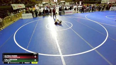 97 lbs Quarterfinal - Cali Creason, California vs Alyssa Marin, Laguna Hills Hawkeye WC