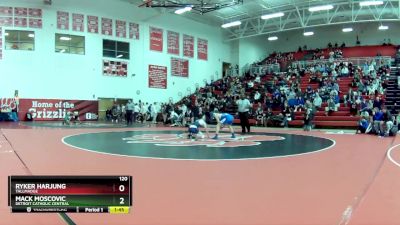 120 lbs Round 1 - Mack Moscovic, Detroit Catholic Central vs Ryker Harjung, Tallmadge