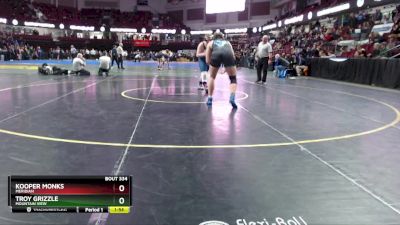 220 lbs Quarterfinal - Troy Grizzle, Mountain View vs Kooper Monks, Meridian