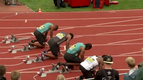 Men's 100m, Heat 1 - Yohan Blake over Warren Weir