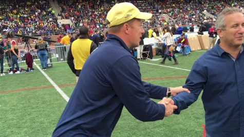 Penn coaches Steve Dolan, Claire Hewitt after Penn men win historic 4xMile