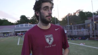 Penn's Tommy Awad after hitting the Olympic Trials 1500 qualifier