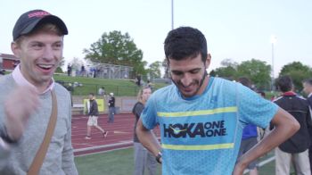 David Torrence after hitting the Olympic 1500 standard