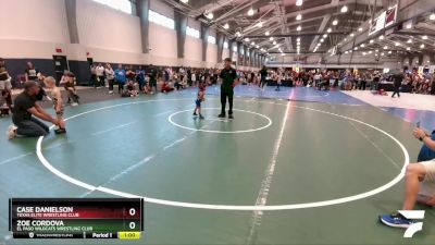 48 lbs Champ. Round 1 - Zoe Cordova, El Paso Wildcats Wrestling Club vs Case Danielson, Texas Elite Wrestling Club