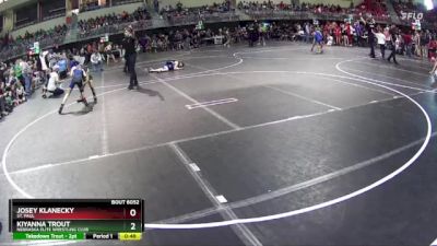 82 lbs Champ. Round 2 - Kiyanna Trout, Nebraska Elite Wrestling Club vs Josey Klanecky, St. Paul