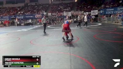 D 3 120 lbs Cons. Round 3 - Abram Nichols, St. Mary`s vs Treveon Hamilton, Glen Oaks