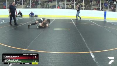 100 lbs Cons. Round 4 - Cavan Johnson, Michigan West WC vs Alyas Alomari, Detroit Grappling Academy