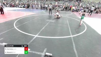88 lbs Consi Of 8 #2 - Bentley Cormany, NorCal Elite vs Gabriel Navarro, Northshore Wrestling Club