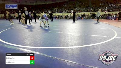 65 lbs Consi Of 8 #2 - Graycie Card, Tulsa Blue T Panthers vs Sarah Nix, Plainview Youth Wrestling Club