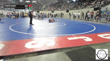 113 lbs Consi Of 32 #1 - Landon Dodoo, Moore JH vs Cayden Cook, Deer Creek Wrestling
