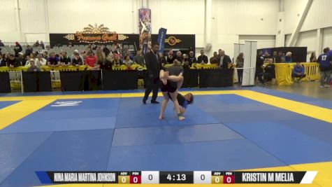 Kristin M Melia vs Nina Maria Martina Johnson 2024 World IBJJF Jiu-Jitsu No-Gi Championship