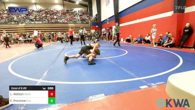 100 lbs Consi Of 8 #2 - Landon Watson, Wagoner Takedown Club vs Eastin Province, Collinsville Cardinal Youth Wrestling