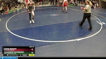 87 lbs Cons. Round 2 - Zayne Benson, Gunnison Dusters vs McKennon McPherson, Delta Wrestling Club