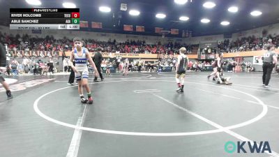 80 lbs Consolation - River Holcomb, Tecumseh Youth Wrestling vs Able Sanchez, Aztec Grappling Academy