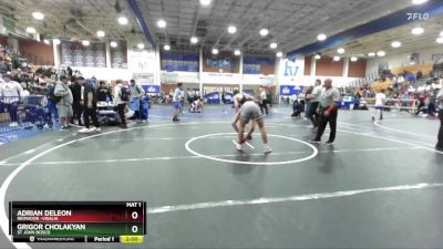 157 lbs Semifinal - Grigor Cholakyan, St John Bosco vs Adrian DeLeon, Redwood -Visalia