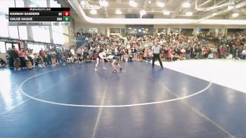 110 lbs Cons. Round 5 - Hannah Sanders, Mountain Crest vs Chloe Hague, Union