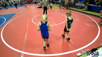 49 lbs Rr Rnd 3 - Graycie Card, Tulsa Blue T Panthers vs Peyton Brock, Glenpool Youth Wrestling