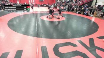 215 lbs Champ. Round 2 - Justin Powers, Frankfort (LINCOLN-WAY EAST) vs Logan Wooten, New Lenox (LINCOLN-WAY CENTRAL)
